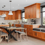 Home Decorators Collection Newport 21 in. W x 24 in. D x 34.5 in. H Assembled Plywood Base Kitchen Cabinet in Cinnamon with Knife Block Soft Cls LH