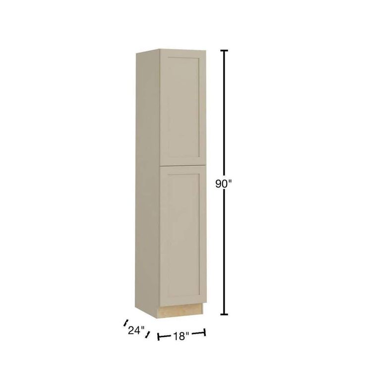 Home Decorators Collection Newport 18 in. W x 24 in. D x 90 in. H Assembled Plywood Pantry Kitchen Cabinet in Blended Cream with 4ROT Soft Close LH