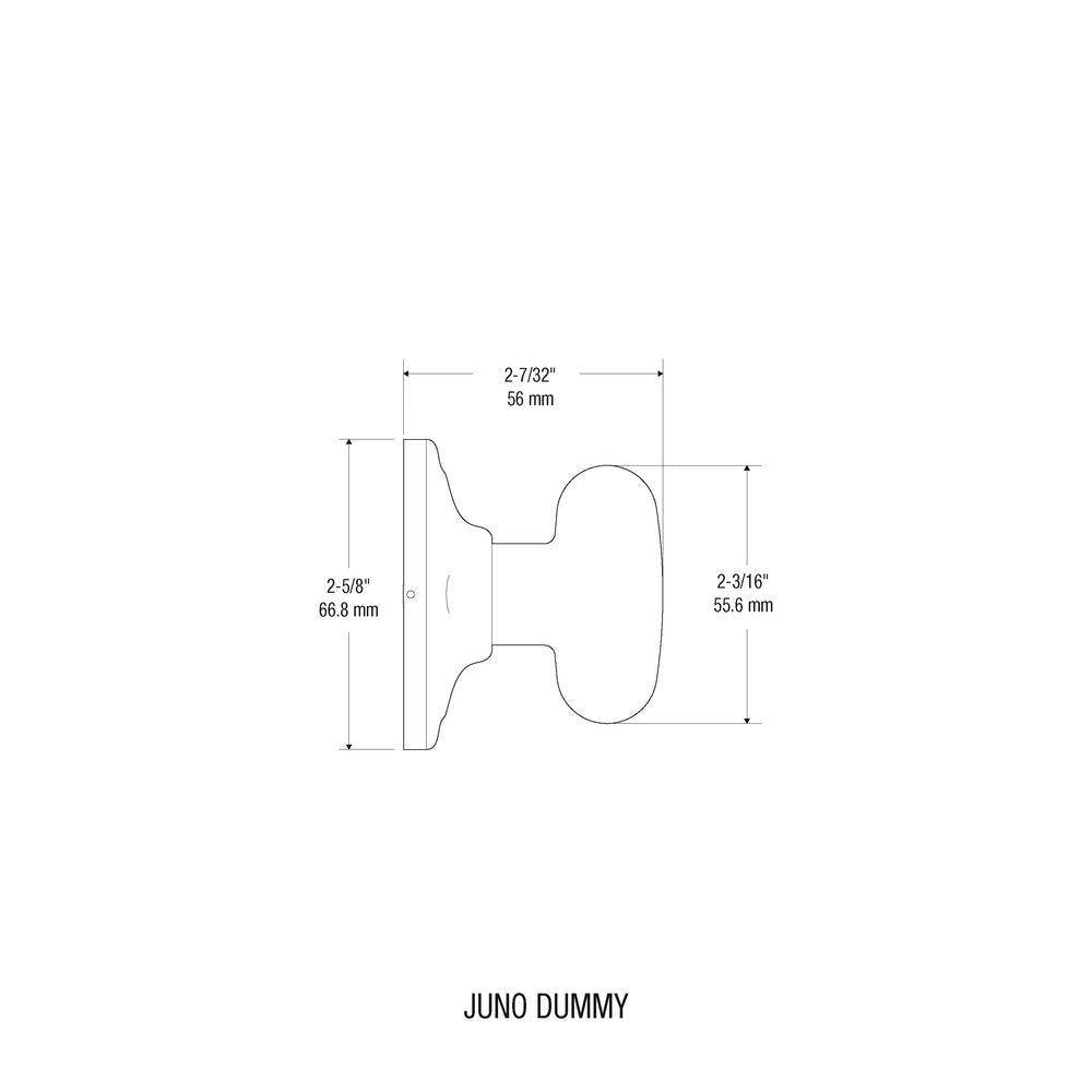 Juno Satin Nickel Half-Dummy Door Knob with Microban Antimicrobial Technology - Super Arbor