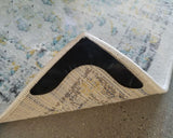 Reusable Corner Area Carpet Rug Grippers - V Shaped - Prevents Curling, Moving, Sliding, & Slipping - Anchors Carpet To Your Floor - 8pc Set