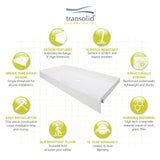 T3 34 in. x 60 in. Single Threshold Shower Base in White - Super Arbor