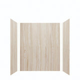 Expressions 32 in. x 60 in. x 72 in. 3-Piece Easy Up Adhesive Alcove Shower Wall Surround in White - Super Arbor