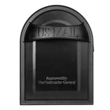 Carlisle Black Post Mount Mailbox with Nickel Flag - Super Arbor
