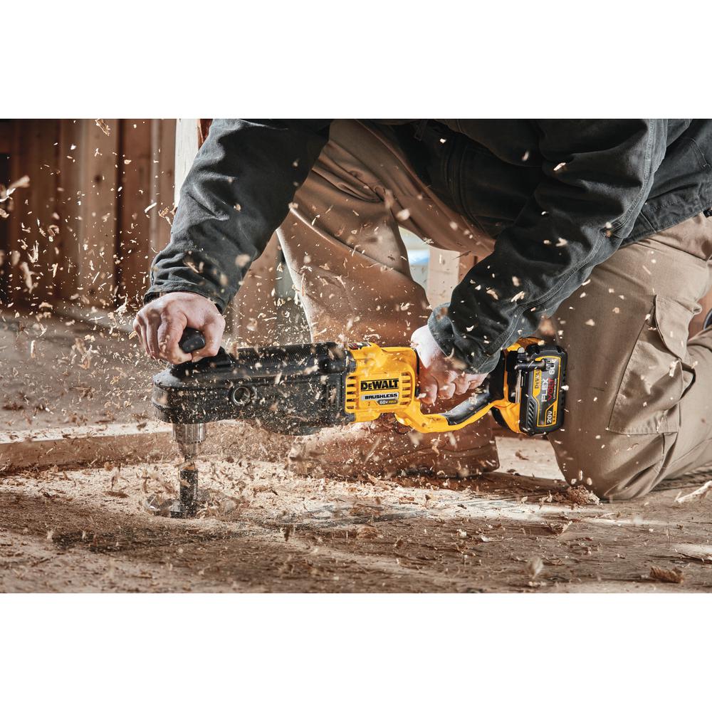 FLEXVOLT 60-Volt MAX Lithium-Ion Cordless Brushless 1/2 in. Stud and Joist Drill Kit W/9.0 Ah Pack, Tool Bag and Charger - Super Arbor
