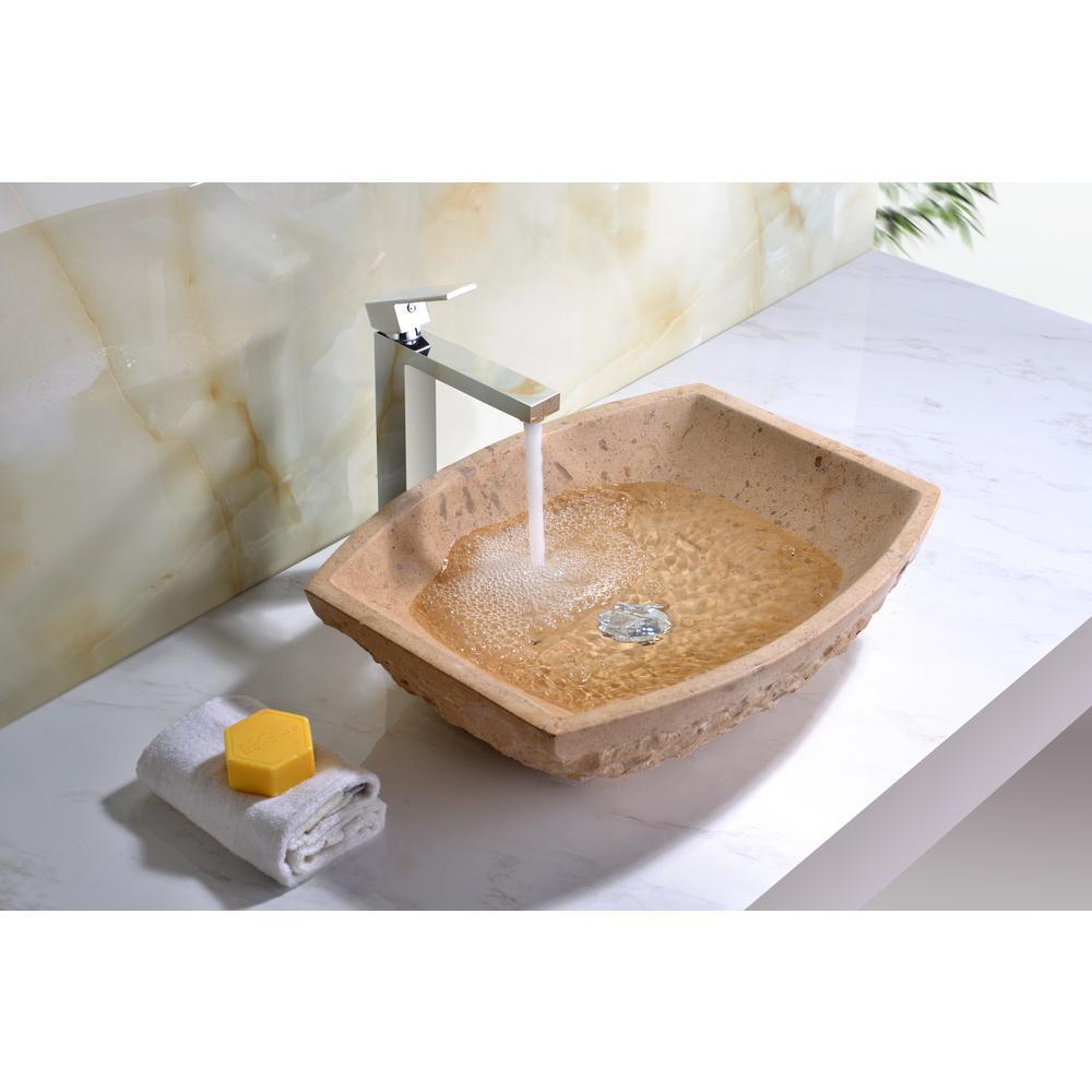 Moon Vessel Sink in Classic Cream Marble - Super Arbor
