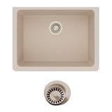 Quartz Classic Undermount Composite 33 in. Single Bowl Kitchen Sink in Black - Super Arbor