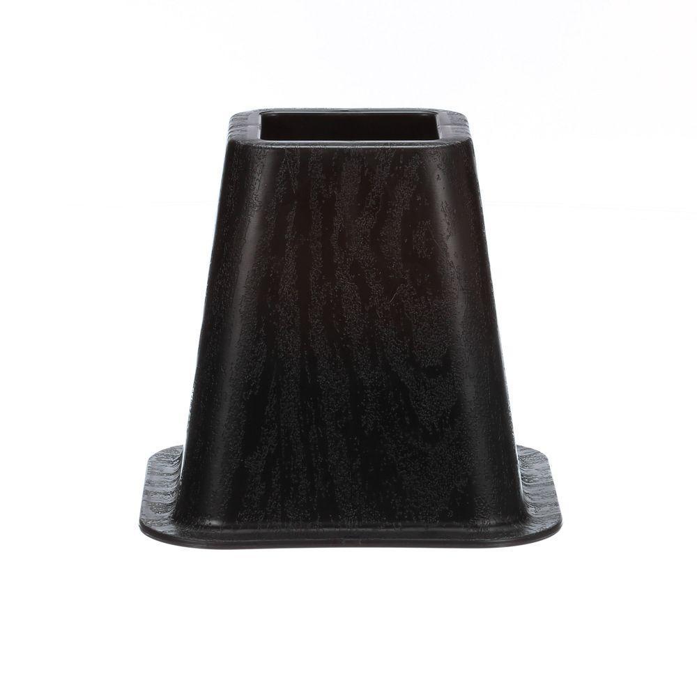 Black Plastic Bed Risers(Set of 4) - Super Arbor
