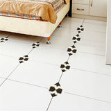 Follure Home Decor 10 Pcs/Set Ceramic Tile Stickers Self Adhesive Tiles Art Diagonal 3D Floor Stick
