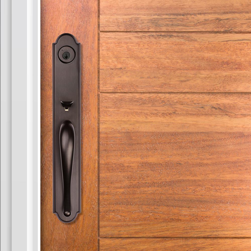 Prestige Bighorn Single Cylinder Venetian Bronze Door Handleset with Carnaby Door Knob Featuring SmartKey Security - Super Arbor
