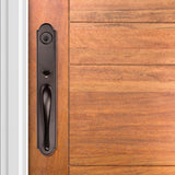 Prestige Bighorn Single Cylinder Venetian Bronze Door Handleset with Carnaby Door Knob Featuring SmartKey Security - Super Arbor