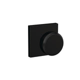 Custom Bowery Matte Black Collins Trim Combined Interior Door Knob - Super Arbor