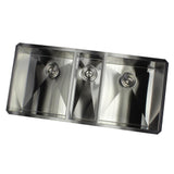 Undermount Deep Stainless Steel 42 in. x 20 in. x 10 in. 6-Gauge 40/20/40 Zero Radius Triple Bowl Kitchen Sink w/ Faucet - Super Arbor