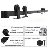 10 ft. /120 in. Top Mount Sliding Barn Door Hardware Track Kit for Double Doors with Non-Routed Floor Guide - Super Arbor