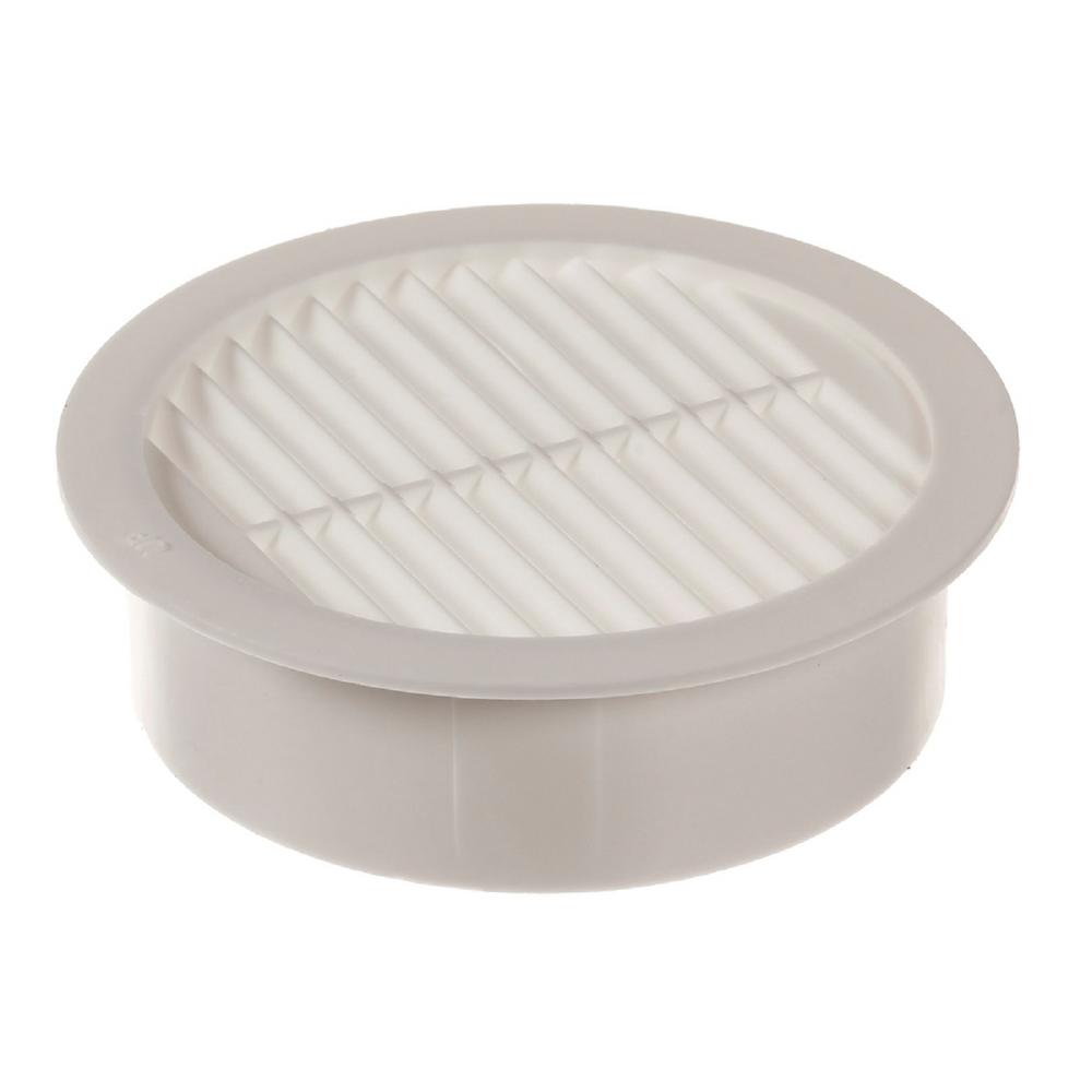 2 in. Resin Circular Mini Wall Louver Soffit Vent in White (6-Pack) - Super Arbor