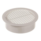 2 in. Resin Circular Mini Wall Louver Soffit Vent in White (6-Pack) - Super Arbor