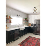 Elevate Quick-Fit Undermount Farmhouse Fireclay 33.85 Single Bowl Kitchen Sink in Crisp White