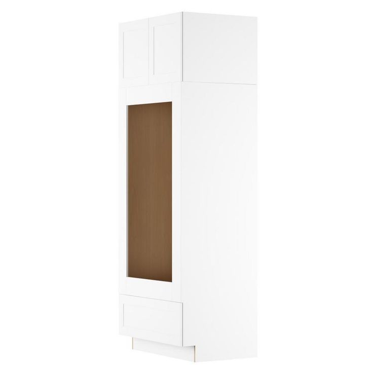 Cambridge Shaker Ready-to-Assemble 33x90x24.5 in. Double Oven Cabinet w/ 2 Soft Close Doors & 1 Soft Close Door in White