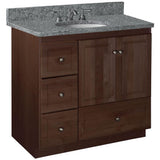 Ultraline 30 in. W x 21 in. D x 34.5 in. H Vanity with Left Drawers Cabinet Only in Satin White - Super Arbor