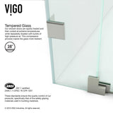 Pirouette 36 to 42 in. x 72 in. Frameless Pivot Shower Door in Brushed Nickel with Clear Glass and Handle - Super Arbor