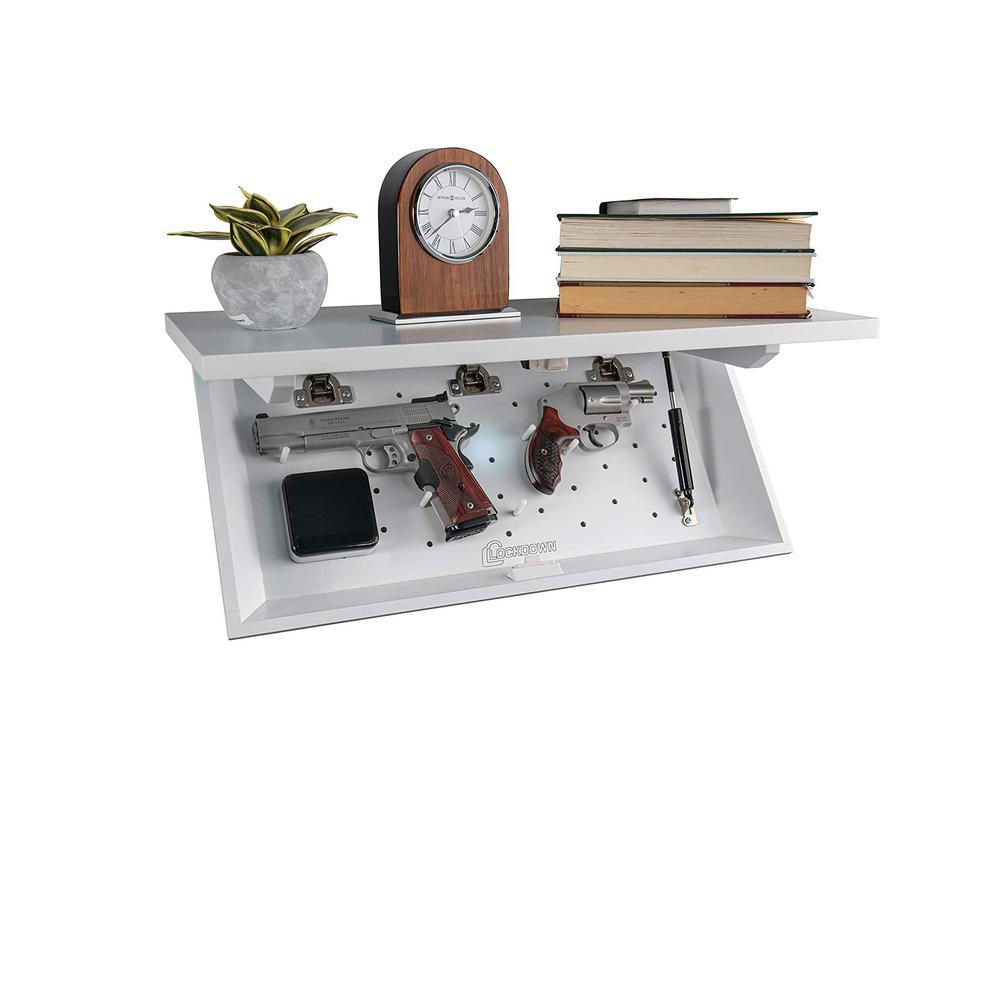 In Plain Sight Firearm Concealment Shelf, White - Super Arbor