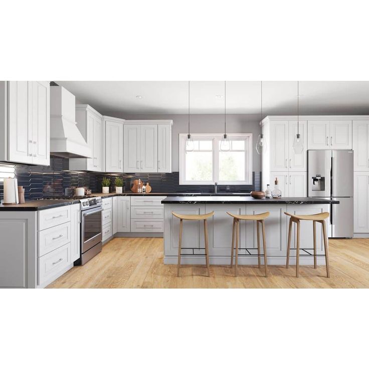Home Decorators Collection Grayson 9 in. W x 12 in. D x 42 in. H Assembled Plywood Wall Kitchen Cabinet in Pacific White with Soft Close