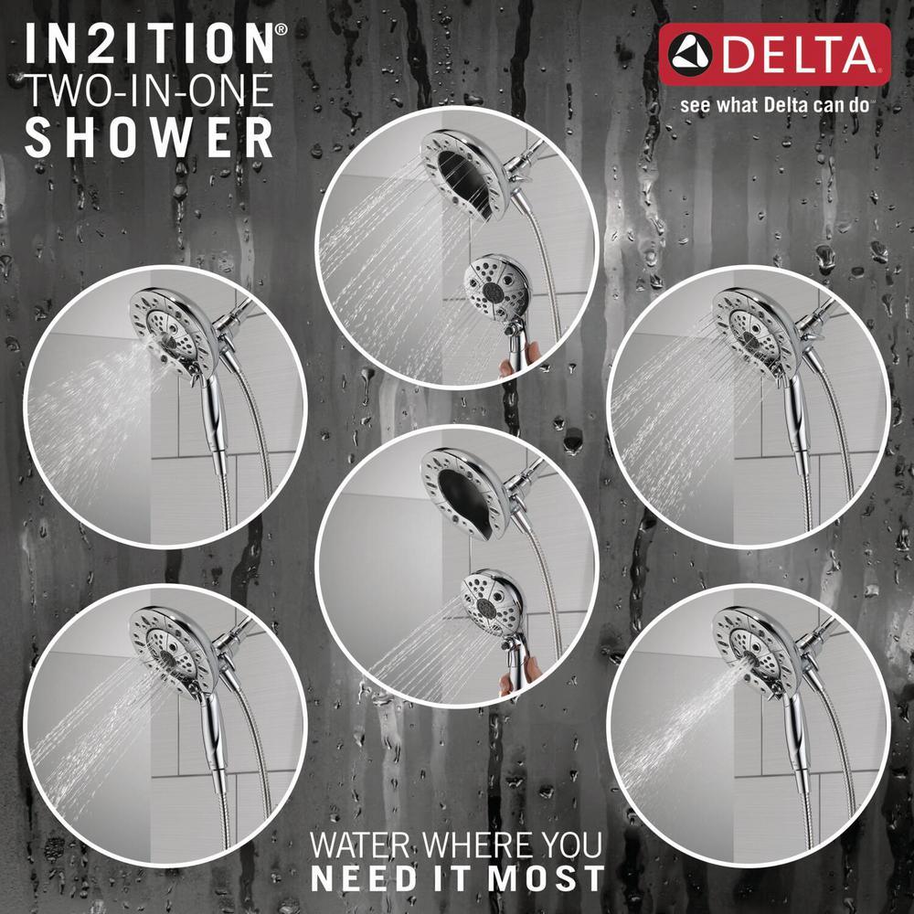 Vesna In2ition 2-in-1 Single-Handle 5-Spray Tub and Shower Faucet in Chrome (Valve Included) - Super Arbor