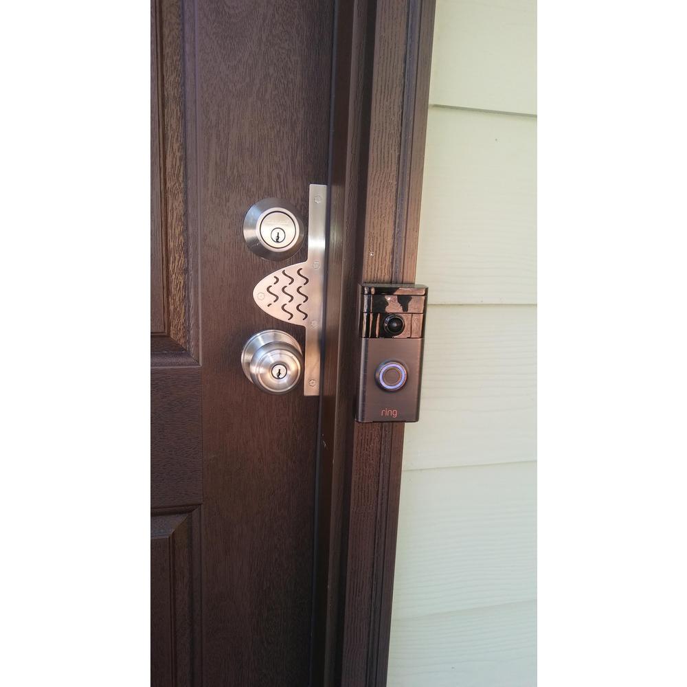 Home Protection Door Kit with Silver Decor Bracket and White Bars - Super Arbor