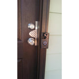 Home Protection Door Kit with Silver Decor Bracket and White Bars - Super Arbor