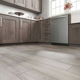 Style Selections Woods Vintage Gray 6-in x 24-in Glazed Porcelain Wood Look Floor Tile