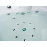 Sant'Angels 59 in. Acrylic Center Drain Corner Alcove Whirlpool Bathtub in White - Super Arbor