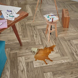 (Sample) Walnut Herringbone Sheet Vinyl (cut-to-length)