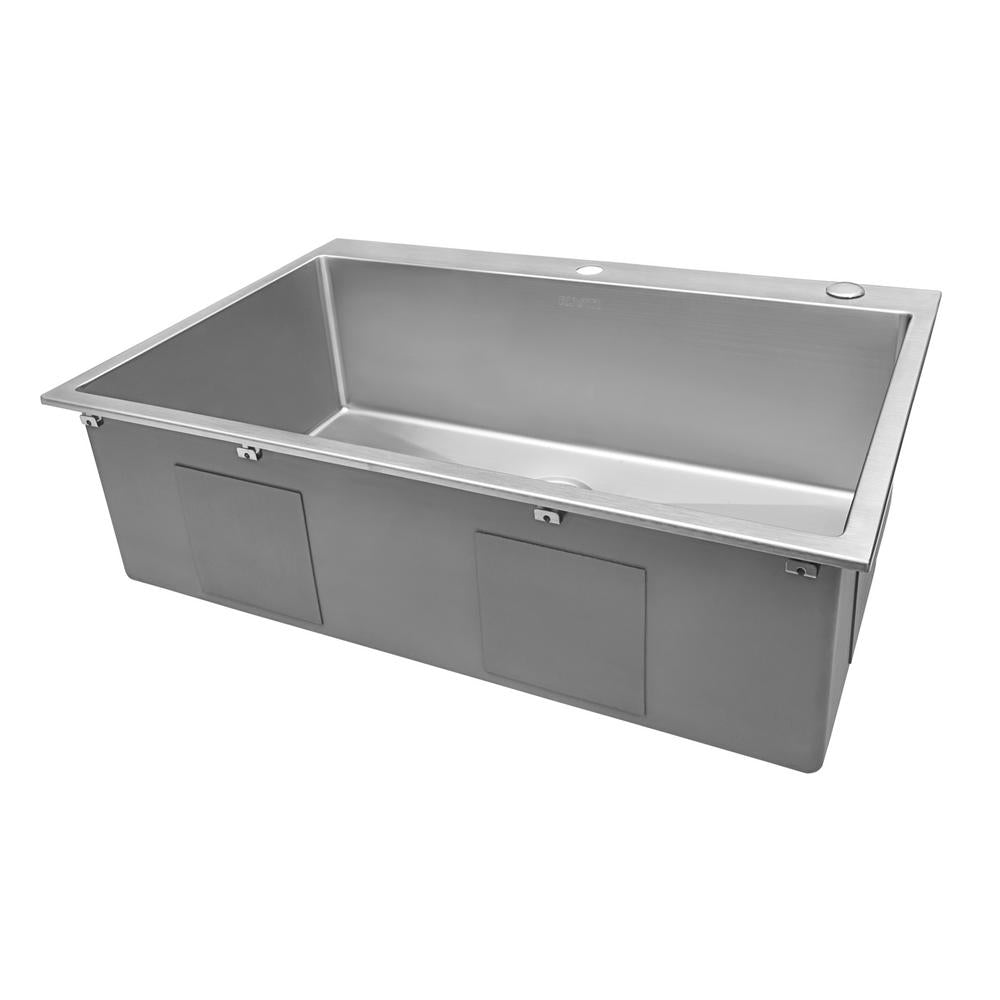 Drop-In Stainless Steel 33 in. Topmount Tight Radius 16-Gauge Kitchen Sink Single Bowl - Super Arbor