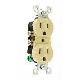 15 Amp Residential Grade Grounding Duplex Outlet, Ivory - Super Arbor