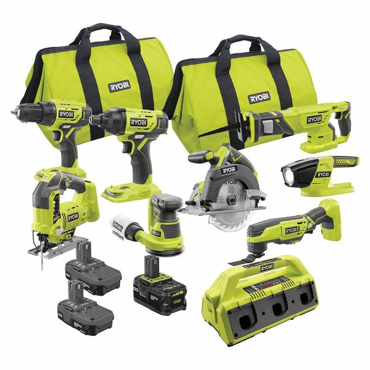 ONE+ 18V Cordless 9-Piece Combo Kit with (3) Batteries and 6-Port SUPERCHARGER