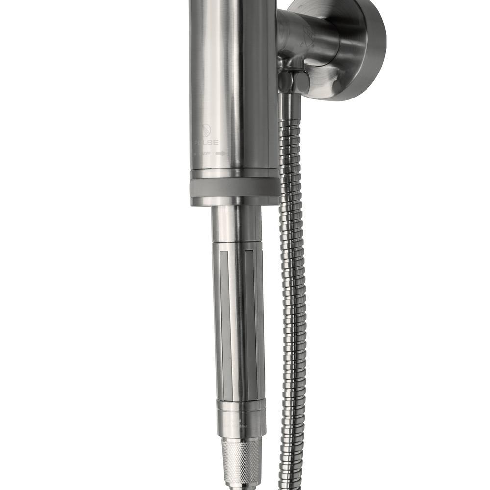 1-spray 8 in. Dual Shower Head and Handheld Shower Head with Low Flow in Brushed-Nickel - Super Arbor