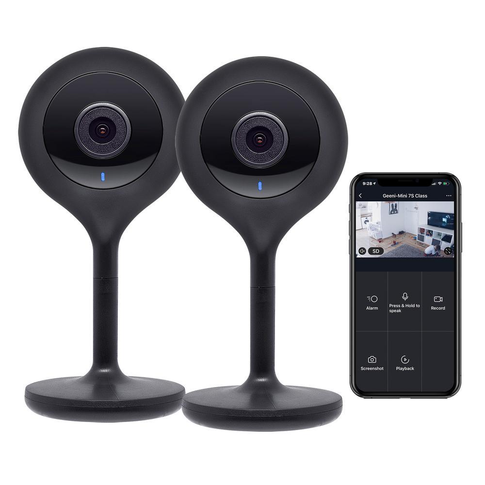 LOOK 1080p HD Smart Wi-Fi Security Camera System with Night Vision Motion Detection 2-Way Audio No Hub Required (2-Pack) - Super Arbor
