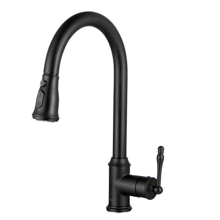 All-in-One Matte Black Finished Stainless Steel 25 in. x 22 in. Single Bowl Drop-in Kitchen Sink with Pull-down Faucet