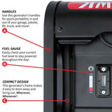 Tomahawk Power 4000-Watt Gas Powered Recoil Start Portable Generator with 7 HP Engine