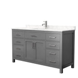 Beckett 42 in. W x 22 in. D Single Vanity in White with Cultured Marble Vanity Top in White with White Basin - Super Arbor
