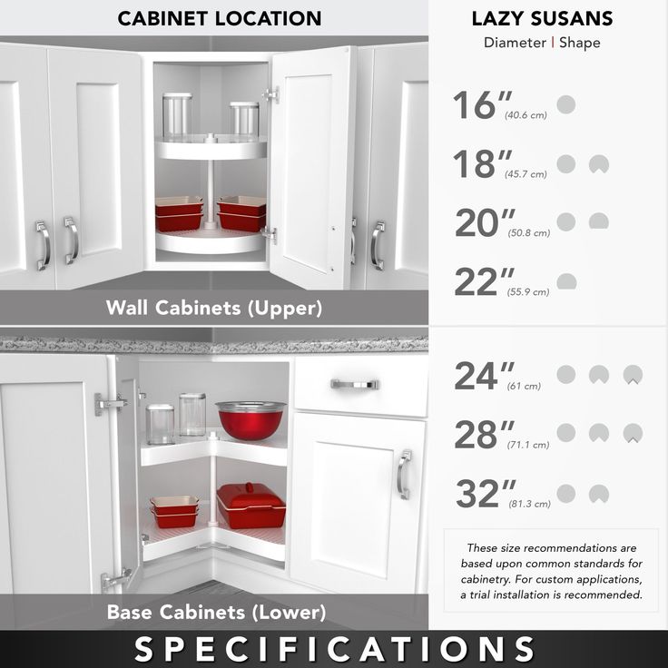 Rev-A-Shelf 2-Tier Plastic D-shape Cabinet Lazy Susan