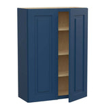 Home Decorators Collection Grayson 36 in. W x 12 in. D x 42 in. H Assembled Plywood Wall Kitchen Cabinet in Mythic Blue with Soft Close