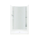 Accord 1.25 in. x 36 in. x 77 in. 1-Piece Direct-to-Stud Shower Back Wall in White - Super Arbor