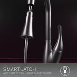 X Series Single-Handle Pull-Down Sprayer Kitchen Faucet with Motion Sensor in Brushed Nickel - Super Arbor