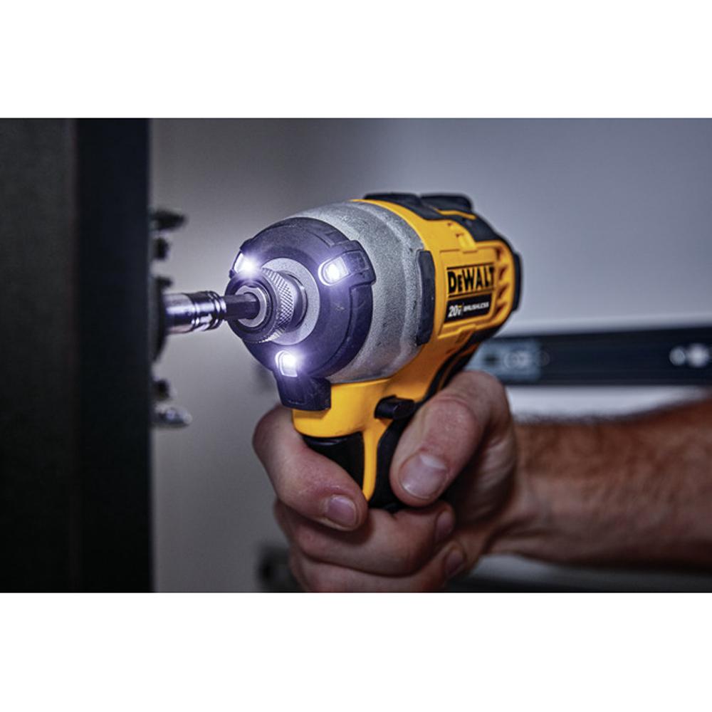 ATOMIC 20-Volt MAX Lithium-Ion Brushless Cordless Compact 1/4 in. Impact Driver with 2 Batteries 1.3 Ah Charger and Bag