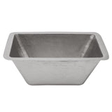 Dual Mount Hammered Copper 17 in. Single Bowl Kitchen/Bar Sink with 3.5 in. Drain Opening in Nickel