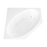 Mali 5 ft. Acrylic Corner Drop-in Whirlpool Air Bathtub in White - Super Arbor