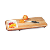 Hardwood Cutting Board with Cut 'n' Catch Removable Tray