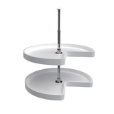 Rev-A-Shelf 32 in Almond Polymer Kidney Lazy Susan Set