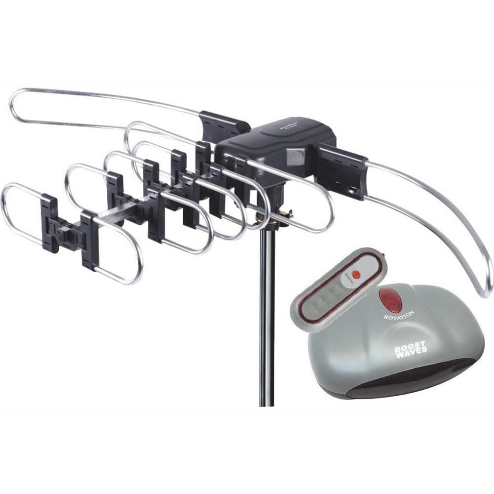 Outdoor Amplified Antenna 150 Miles Range 360¬∞ Rotation Wireless Remote No Assembly Required - Super Arbor