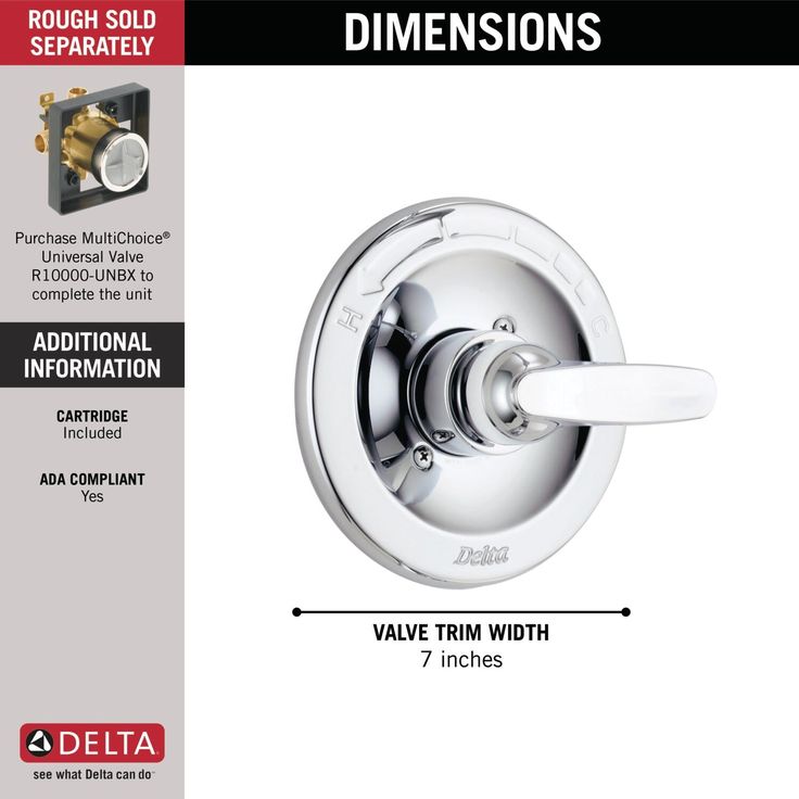 Delta 0.5-in Chrome Bathtub/Shower Diverter